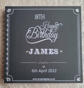 18th Happy Birthday James Book