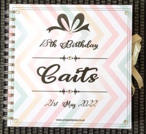 Caits 18th Birthday book