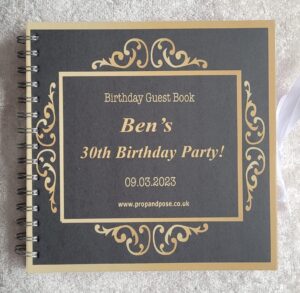 Ben's 30th Birthday Party Guest book