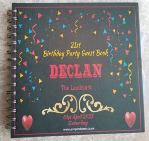 Declan 21st Birthday party Guest Book